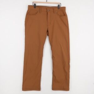 prAna Brion Pants Mens 34 Brown Slim Fit Stretch Zion Hiking Outdoor 5 Pocket